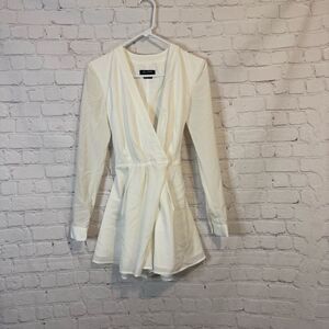 Revolve The Fifth White Long Sleeve Romper size XXS